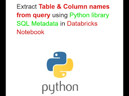 extract table column names from query