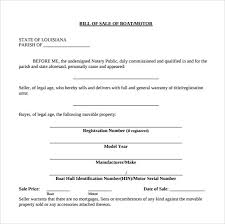 Contract Template Free Microsoft Word Templates Sale Boat Bill Of