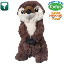 Sea otter plush stuffed animal. Amazon Com Eco Pals River Otter By Wildlife Artists Eco Friendly 9 Stuffed Animal Plush Toy Embroidered Eyes And Noses Made From 100 Post Consumer And Recycled Materials Toys Games