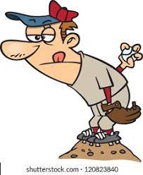 Cartoon Man Playing Baseball Pitcher Stock Vector (Royalty Free) 120823840  | Shutterstock