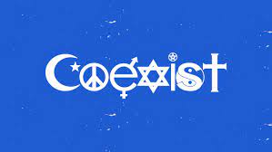 · the definition of coexist means to live with or close to another usually in peace. The Big Fight Over Coexist Vox