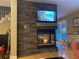 Dana S Faux Stone Gas Fireplace Tv