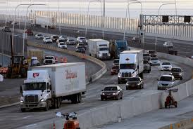 truck traffic surges on cuomo bridge