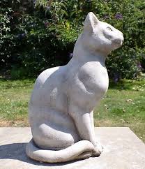 Stone Sitting Cat Statue Cat Ornament