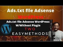 ads txt file adsense wordpress 2022