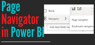 page navigator in power bi power bi docs