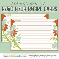 11 free printable recipe card sets