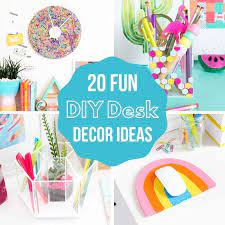 20 colorful diy desk decor ideas to