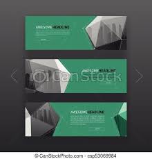 3d Lowpoly Solid Abstract Corporate Banner Template