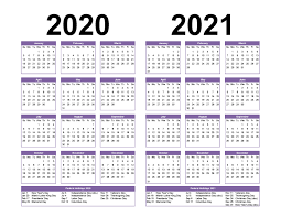 This calendar is designed with months being highlighted in a light blue color, giving it a calming effect and easier visibility of the calendar months. Free Printable 2020 And 2021 Calendar With Holidays Pdf Word Free Printable 2020 Calendar Templates Calendar Printables 2021 Calendar Calendar Template