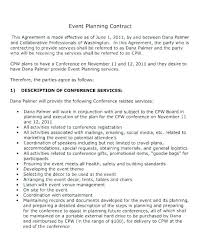 Event Planner Contract Template Acepeople Co