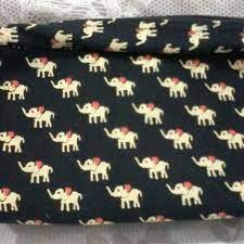 elephant print cosmetic pouch
