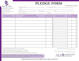 Pledge Cards Template Donation Form Walkathon 2 Buildtech Co