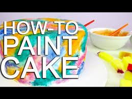 watercolour cake using food colouring