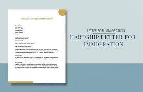 free hardship letter for immigration