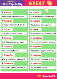 145 synonyms for great with exles