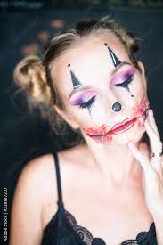 creepy halloween clown makeup