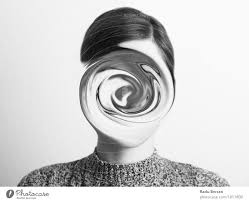 black and white abstract woman portrait
