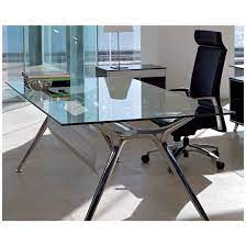 Sapphire Rectangular Glass Desks With