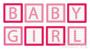 Baby Clipart Baby Girl Word Letter Blocks Clipart Classroom Clipart