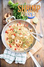 creamy goat cheese shrimp pasta the