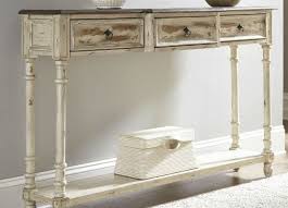 a console table and side table