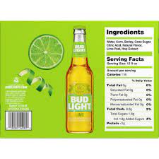 bud light beer lager premium light lime