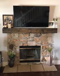 Rustic Wood Fireplace Mantel Shelf