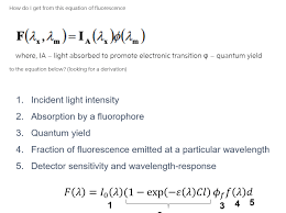 Equation Of Fluorescence F