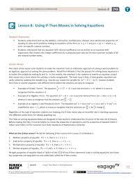 Using If Then Moves In Solving Equations