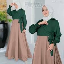 Model baju gamis modern untuk pesta berikutnya adalah milik shireen sungkar. Jual Alisba Dress Baju Gamis Muslim Wanita Gamis 2 Warna Dress Muslim Online April 2021 Blibli
