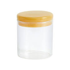Hay Glass Jar M Clear Yellow