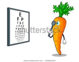 Carrot Check Vision Snellen Chart Pop Stock Vector Royalty