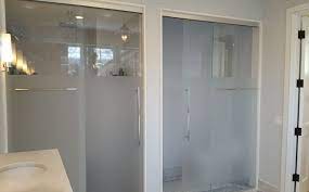 Sliding Etched Sandblasted Shower