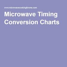 Microwave Timing Conversion Charts Culinary Geek Stuff