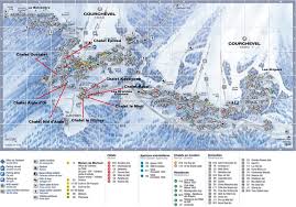 Detailed map of the ski slopes in the 3 valleys, france. I Ski Co Uk Chalet Nid D Aigle Courchevel France
