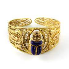 egyptian gold scarab bracelet
