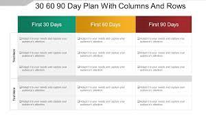 60 90 days plan google slides templates