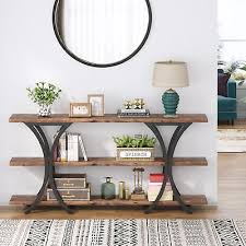 Rustic Console Table Behind Sofa Table