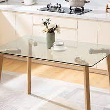 Modern Dining Table Rectangular Glass