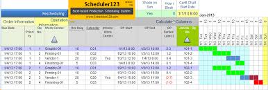 Production Scheduling Template Excel Present Theglacierweb