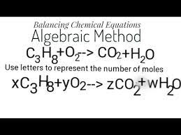 Chemical Equations By Algebraic Method