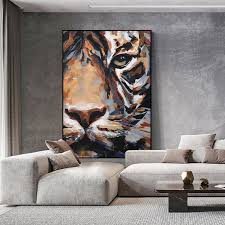 Original Tiger Oil Painting On Canvas