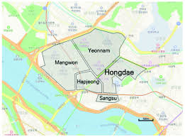 of hongdae and neighboring districts