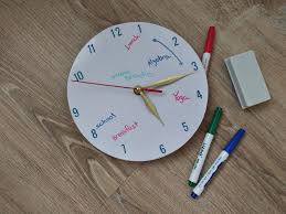 Whiteboard Routine Clock Visual Timetable Student Clock