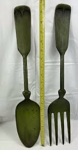 Vintage Large Metal Avocado Spoon And