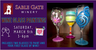 Wine Glass Painting Sable Gate Winery