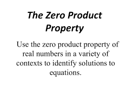 Zero Property Powerpoint