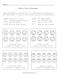 Even And Odd Numbers Sight Words Reading Writing