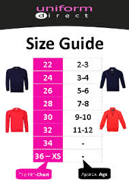 uniform direct size guidance